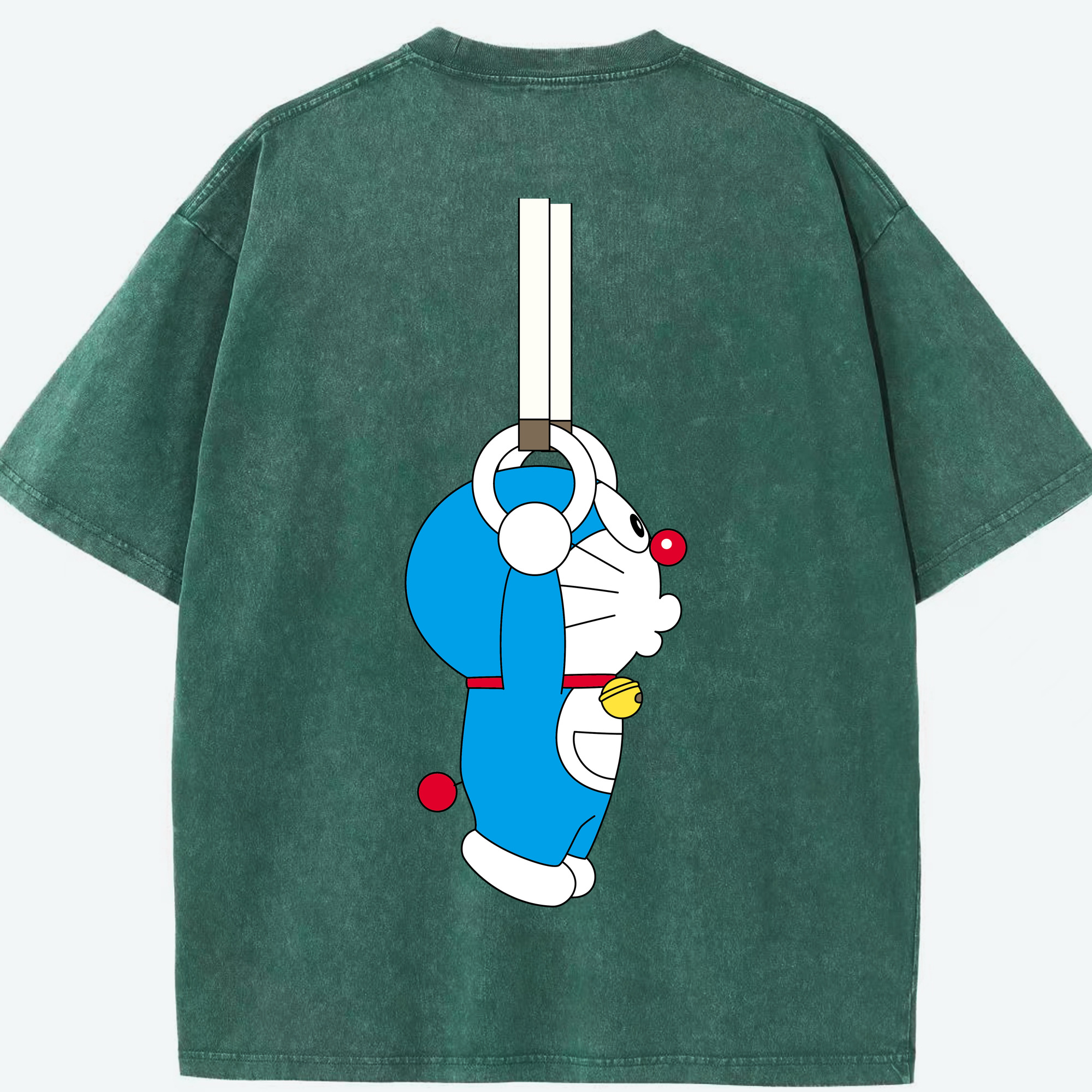（画像用） ドラえもん Doraemon 綿100% ヴィンテージ風 半袖Tシャツ（背面プリント）